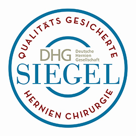 Dieses Bild zeigt das Qualitäts-Siegel der Deutschen Hernien Gesellschaft für das Hernienzentrum der Hochtaunus-Kliniken.