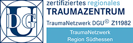 Dieses Bild zeigt das Zertifikats-Siegel des TraumaNetzwerks DGU.